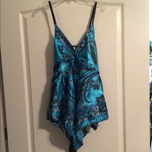 Handkerchief Style Silky Tank